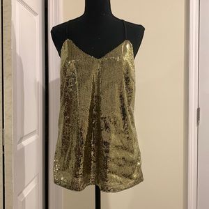 Gold sequin camisole